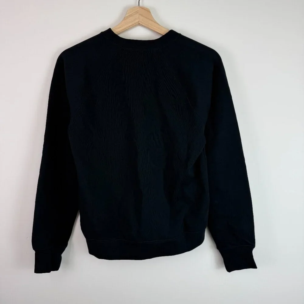 Everlane The 100% Human Unisex Cotton Typography Sweatshirt Black S - Picture 2 of 4
